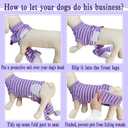Dog Recovery Suit, Surgical Recovery Suit for Male Female Dogs Cats Spayed Onesie After Surgery, Dog Post Surgery Suit Anti Licking & Biting Surgical Shirt with Pee HolePurple Large (Large(Back:17.5"-20.0";Chest:21.3"-25.6"))