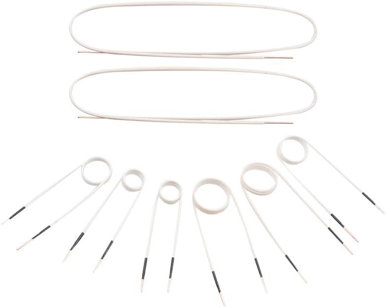 8pcs Induction Heater Coil Kit Accessories for Magnetic Induction Heater, 6 Coils & 2 Free Forming Induction Heater Wires, Heat Induction Heater Tool for Removing Rusty Bolts Nuts