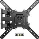 USX MOUNT UL Listed TV Wall Mount for Most 26-60 Inch TVs, Wall Mount TV Brackets with Swivel, Tilt, Rotating, Center Corner Design on Single Stud, Up to 77 lbs Max VESA 400x400mm