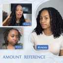 12 inch Loc Extensions Human Hair, 50 Strands Permanent Dreadlock Extensions Human Hair 0.4cm Width 100% Full Handmade Dreads Can Be Dyed and Bleached (Black)
