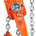 VEVOR Manual Lever Chain Hoist, 3 Ton 6600 lbs Capacity 10 FT Come Along, G80 Galvanized Carbon Steel with Weston Double-Pawl Brake, Auto Chain Leading & 360° Rotation Hook, for Garage Factory Dock