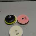 4 Inch Diamond Polishing Pads with 5/8-11 Backer Pad, 12PCS Wet/Dry Granite Stone Polish Pad Kit for Drill, Grinder, Polisher, 50-6000 Grit Polishing Pad for Concrete Marble Rock Countertop Quartz