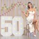 50th Birthday Decorations Marquee Numbers, 2.3FT Large Light up Number 50 for Birthday Decorations, Number 50 Light up Numbers for Party Anniversary Decor Sign