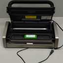 Bonsenkitchen Vacuum Sealer Machine, Globefish Technology for Perfect Vacuum Sealing, Powerful Low-Noise Food Vacuum Sealer with Easy Handle Design, Built-in Cutter & Bag Storage, 1 Bag Roll & 10 Bags (Silver Black)