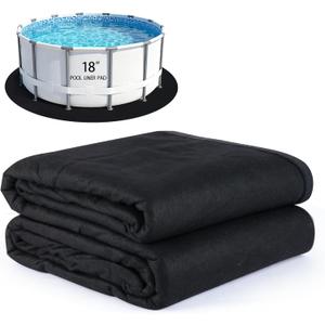 TezhiIe 18ft Thicker Round Pool Liner Mat, Above Ground Pool Pad, 350g/M²