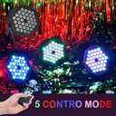 Dj Lights, 36 LED RGB Par Light Stage Lights with Sound Activated Remote & DMX Control Uplights for Weddings KTV Disco Christmas Party Lighting(4Pack)