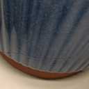 LE TAUCI Ceramic Pots for Plants, 8+6.7+5.5 Inch Plant Pots Indoor, Flower Pot with Drainage Holes, Medium Cylinder Planters for Indoor House Plants, Set of 3, Blue