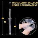 12 Sets Balloon Stand Kit, Balloon Sticks Holder with Base Birthday Wedding Graduation Party Decortaions Table Centerpieces Balloon Arch kit
