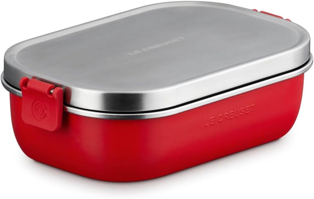 Le Creuset Stainless Steel On The Go Lunch Box, 30 oz., Cerise