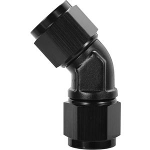 EVIL ENERGY 8AN Female to 8AN Female 45 Degree Low Profile Swivel Coupler Union Fitting Adapter Aluminum Black