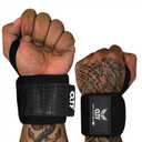QTF Wrist Wraps for Weightlifting,Powerlifting,12"Heavy-Duty Wrist Support with Thumb Loop. Perfect for Strength Training, Bodybuilding, Dumbbell Lifting, and Wrist support. Includes a free Shark Pad