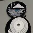 Ultrathin Upgraded Food Grade Silicone Travel Foldable Electric Kettle Boil Dry Protection Portable with Dual Voltage and Separable Power Cord,555ML 110-220V US Plug (White)