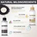 2 PCS Rice Exfoliating Ampoule Set, [2025 Upgrade] Black + White Rice Exfoliant, Peel & Shot Glow Rice Ampoule Duo for Glowing Skin | Gentle Peel + Pore Minimizing & Deep Hydration for All Skin Types