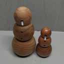 2 Pcs Christmas Wooden Snowman Holiday Decoration 7.5'' 11.5'' Height Christmas Wood Ornaments Crafts Holiday Decor Xmas Party Supplies Indoor Ornaments