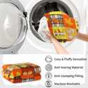 Luxury Fall Throw Blanket for Couch - Super Soft Flannel Autumn Blanket with Pumpkins Maple Leaves Gnomes Buffalo Check Plaid Patterns, Cozy Lightweight Throw for Sofa, Bed, Living Room, 40"x30"