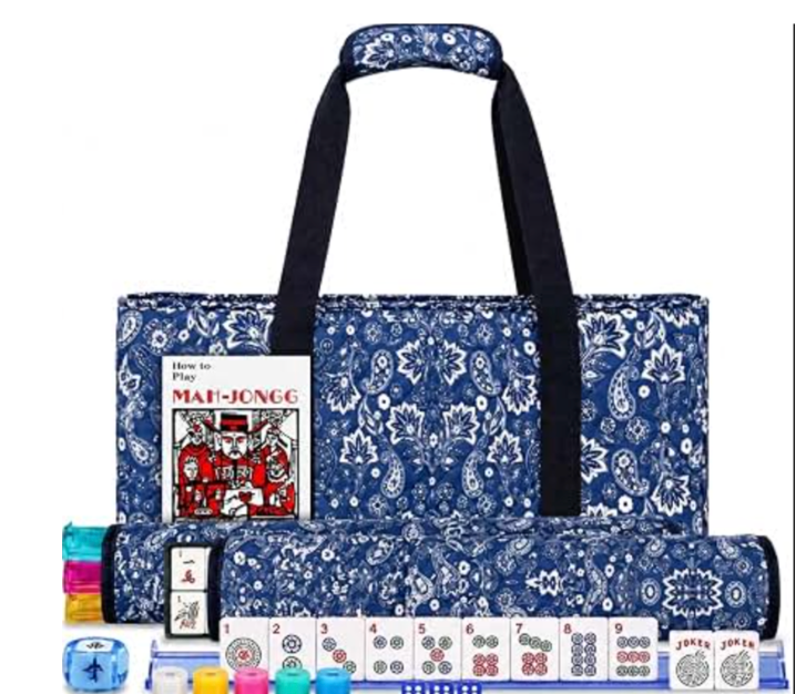 Chinese Mahjong Set, 1.4'' Premium Mahjong Tiles 146PCS Mahjong Set