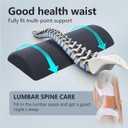 Cozyhealth - 2.95" H*18.7" L - Soft Small Lumbar Pillow for Sleeping, Memory Foam Back Lumbar Support Cushion for Lower Back Pain Relief Bed Waist Sleep Support Pillow for Side, Back(Dark Grey, Small)