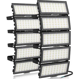 1000W Stadium Lights Outdoor LED Flood Light Outdoor 130000LM Super Bright 500W Stadium Flood Light 2Pack 100-277V 6500K Daylight IP67 Waterproof Adjustable Arena Lights for Court
