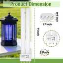 2-Pack 2G11 18W Replacement Bulbs , 4-Pin H-Shaped Twin Tube Plug-in CFL, Compatible with Livin Well Compatible with Black+Decker Compatible with Sahara Sailor, for Indoor Outdoor Lighting Fixtures