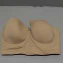 HSIA Strapless Bras for Women, Longline Corset for Large Bust Plus Size Supportive Bustier Minimizer Convertible Bandeau 36D