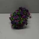 INQCMY Artificial Fake Hanging Flowers Plants for Outdoor Summer Decoration, 2 PCS Faux Silk Daisy with Eucalyptus Leaves, UV Resistant Look Real for Outside Home Planter Porch Patio Balcony Yard Decor (Double Purple)