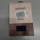 MANZI Women's Solid Color Semi Opaque Footed Tights Soft Stretch Pantyhose Size M/L