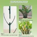 10Pcs Stackable Monstera Plant Support Stakes, Indoor Climbing Poles with Clips and Ties for Potted Plants and Pothos