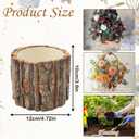 6 Pcs Wooden Vases for Centerpieces, Wood Flower Vase Rustic Tree Stump Planter Pots for Woodland Party Wedding Window Home Farmhouse Christmas Table Decor