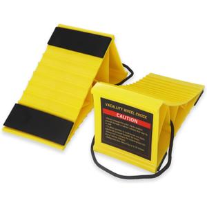 Vacallity Light Weight Wheel Chocks with Durable Material Upgrade Stability, Camper RV Trailer Car Truck Tires Chock Block Stopper, Wheel Immobilizers & Chocks, Easy to Use with Rope [1pair 2pack]