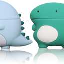 [2Pack] Cute Dinosaur for AirPods 3 Case Cover 2021, 3D Cartoon Animal Silicone for AirPods 3rd Generation Accessories Set, Lovely Cover Compatible with AirPods 3rd Gen Case Dinosaur