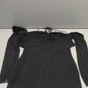 Zebaexf Women's Mesh Dress Long Puff Sleeve Mini Bodycon Sweet Neck Party Mini Dresses for Women, Large