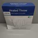 Heated Blanket Throw Size Fast Warming Heating Electric Throw Blanket with 6 Heat Settings & 4 Hours Auto-Off, Ideal Gift for Her, 50"x60", London Grey