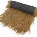 1Pcs Tiki Thatch Grass Roof Mexican Artificial Straw Roll for Tiki Bar Hut Hawaiian Party Garden Fence Patio Palapa Thatch Roofing Mat Crafts Duck Blind Grass Hay Bales for Decoration 47''×6''