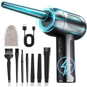 Compressed Air Dusters,Cordless Electric Duster,10000mAh Battery Portable Air Duster,3 Gear Fast Charging for Keyboard Cleaning