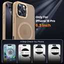 for iPhone 16 pro max Case with 2X Screen Protectors [Compatible with MagSafe] Military Grade Drop Protection Back Cover Shockproof Slim Fit for iPhone 16 pro max Phone Case 6.9 inch,Brown