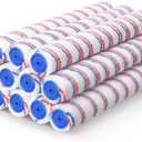 Leumoi 12 Pcs 18 Inch 1/2" Nap Paint Roller Covers Bulk Microfiber Refill Roller Cover with End Caps Painter Lint Free Paint Kit Home Repair Tools for Most Types of Surfaces