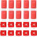 20pas Tool Holders and Battery Holder for Milwaukee M18 18v Wall Mount Hanger Battery Drill Tool Storage for Shelf Work Van Toolbox