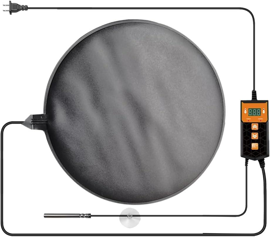 Brewing Heat Pad Sourdough Proofing Heat Mat with Temperature Controller Auto Off Timer for Home Beer Brewing Kombucha Yogurt Kefir Fermentation Sourdough Bread Proofing (With Controller, 1 Pack)