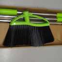 Soft Bristles Green Angle Broom with Long Handle Indoor Sweeping Broom for Home Kitchen Hardwood Floor Cleaning