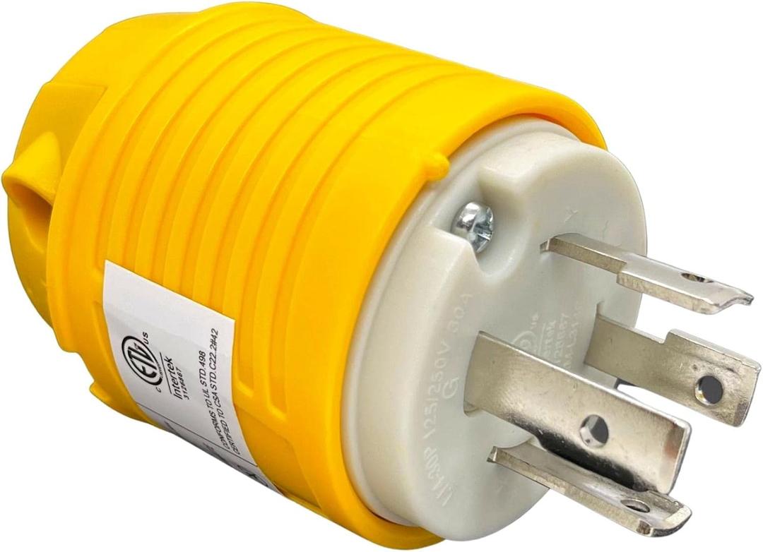 Sintron NEMA L14-30P 30 Amp, 125/250 Volt Twist Lock Plug, 3 Pole 4 Wire, ETL Listed, Male Plug Locking Connector for Generator Power Inlet Welder Power Tool Industrial Grade Grounding 3750/7500 Watt