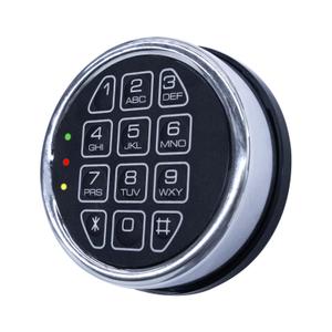 Chrome Electronic Safe Lock Replacement Keypad with Solenoid, Gun Safe Lock with Programmable Electronic Keypad, High-Security Boxes & Cabinets