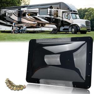 RV Skylight Outer Dome,18"x 26" OD Universal Skylight Fits All Standard 14" x 22" Skylight Openings, RV Shower Skylight for Camper Trailer Fifth Wheel Motorhome Truck (Smoke)
