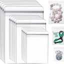 Clabby 240 Pcs Anti Tarnish Jewelry Bags for Organizer and Storage Clear PVC Jewelry Bag Mini Plastic Pouch Transparent Rings Earrings Packing Small Zipper Lock Pouch for Travel, 3 Sizes (Clear)