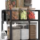 GIDUU 2 Tier Kitchen Countertop OrganizerShelf Organizer, Spice Rack, Coffee Counter Shelf for Kitchen, Office, Station for Mugs,Cups,Cream,Syrup