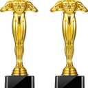 10'' Gold Award Trophy, 6 Pack Plastic Gold Award Trophies Oscar Trophy for-Award Ceremony,Celebration Competition,Events, Sports, Party Decorations,Ceremony and Appreciation Gift