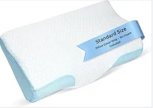 Derila Pillowcase | Designed to Keep Your Derila Memory Foam Pillow for snoring Relief Covered and Protected with This Crisp, Clean, White Pillowcase Made from Premium Materials (Standard (19.7" x 11.8" x 3.9"))