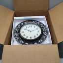 Park Madison Decorative Iron Style Wall Clock 12 Inch Silent Battery Operated Vintage Elegant Retro Clocks for Living Room Decor, Kitchen Office Dining Room Bedroom School Classroom (13736)