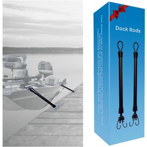 22 Inch Dock Rods for Boat Mooring/Docking, Replacement for Dock Lines, Boat Accessories for Men, for Pontoon Boat and Jon Boat Owners (22 Inch)