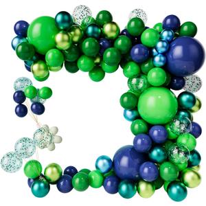 Blue Green Balloon Garland Kit, Blue Green Balloons and Confetti Balloons for Wedding Bridal Shower Birthday Baby Shower Party Decoration
