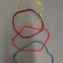 4 Pieces Elastic Sports Headbands Thick Non-Slip Hair Bands for Women and Men (Fluorescent Yellow, Fluorescent Orange, Red, Pine Green)